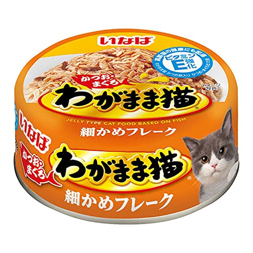 他サイト： いなば わがまま猫缶 細かめフレーク かつお・まぐろ 115g 24個セットの商品画像