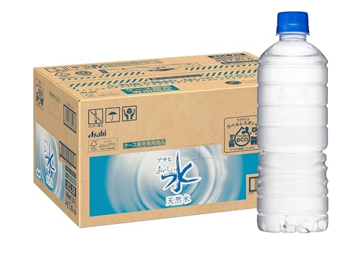他サイト： おいしい水 アサヒ飲料 天然水 ラベルレスボトル PET600ml×24本の商品画像