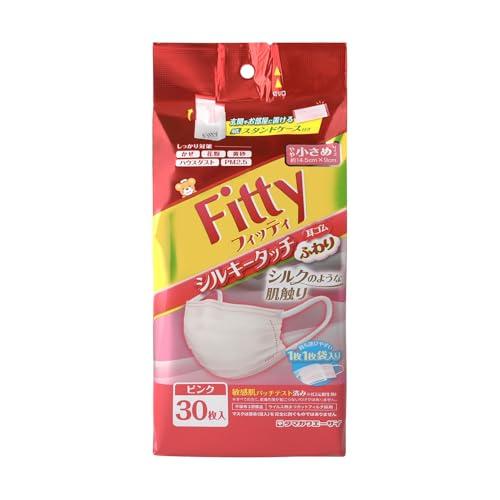 他サイト： (PM2.5対応) フィッティ シルキータッチ 耳ゴムふわり 30枚入 やや小さめサイズ ピンクの商品画像
