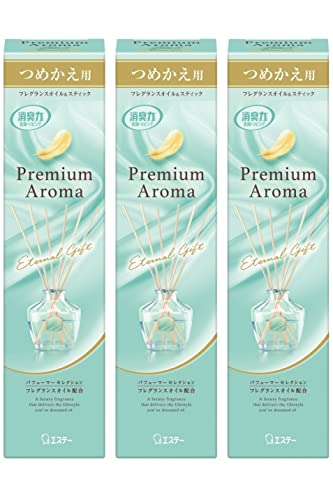 他サイト： 消臭力 プレミアムアロマ [まとめ買い] 部屋用 スティック エターナルギフト つめかえ 50mL×3個 ディフューザー 玄関 の商品画像