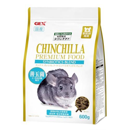 他サイト： ジェックス チンチラプレミアムフード シンバイオティクスブレンド 国産 善玉菌C-3102株配合 チンチラフード 600gの商品画像