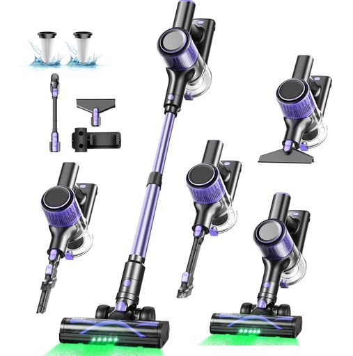 他サイト： 掃除機 コードレス【10月新登場!!70KPA超強力吸引!自立式&55分間連続稼働&革新版グリーンLEDライト&LED液晶ディスの商品画像