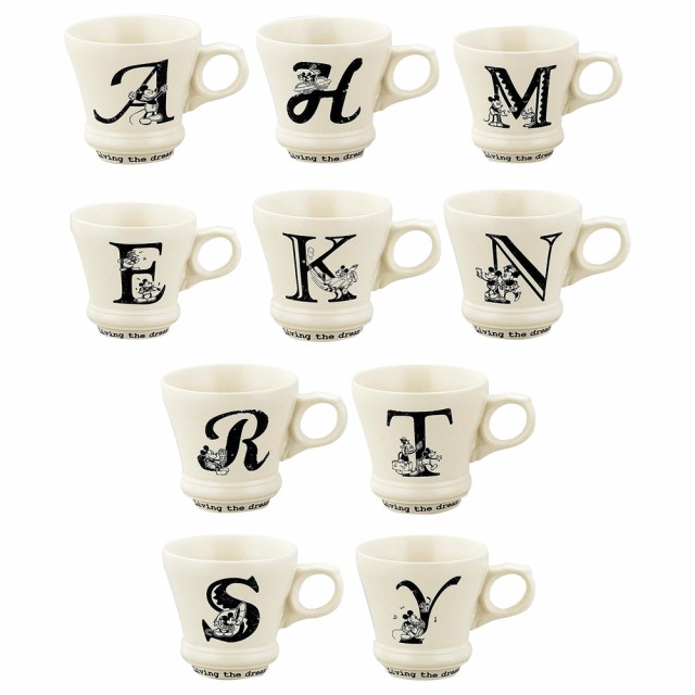 三郷陶器 ディズニー Antique Initial Mug アンティーク風イニシャルマグ マグカップ 375mlの通販はau Pay マーケット シャイニングストア