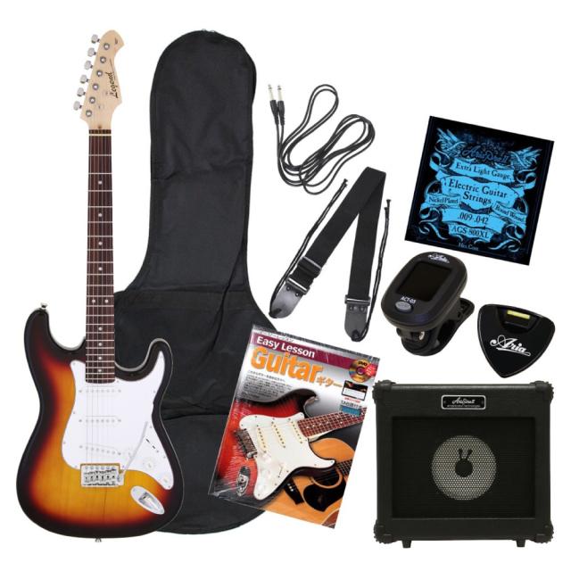 ストラトキャスター ギター　新品未使用　初心者入門 LEGEND LST-Z WH エレキギター 初心者14点セット 【充電式ミニアンプ