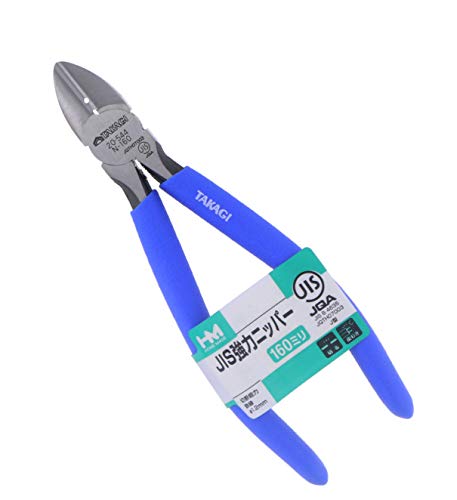 他サイト： 高儀Takagi 強力ニッパー グリップ付 160mm HOME MADE切断能力:鉄線約φ1.2mmJIS企画被膜剥き ニッパの商品画像
