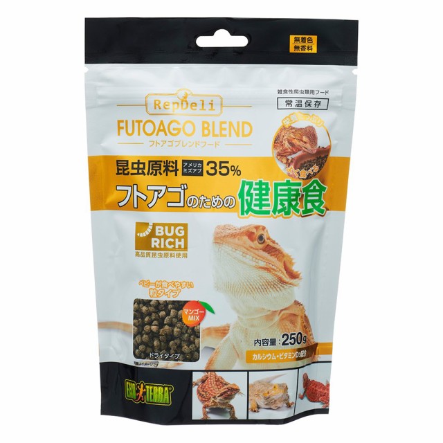 他サイト： GEX フトアゴヒゲトカゲの昆虫ブレンドフード 250gの商品画像
