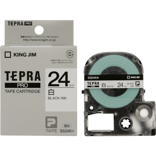 他サイト： キングジム 【送料無料】4971660762606 PROテープカートリッジ・白ラベル SS24Kの商品画像