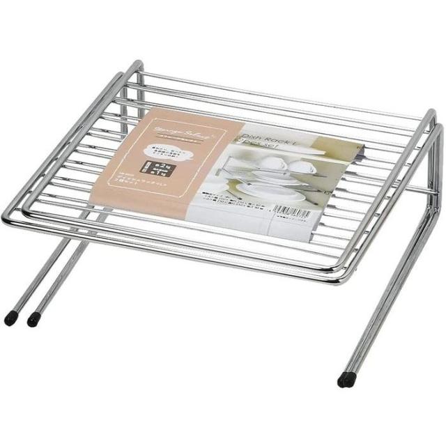 他サイト： パール金属 【送料無料】4549308560725 ストレージセレクト ディッシュラック L 2個セット 幅25×奥行25×高さの商品画像