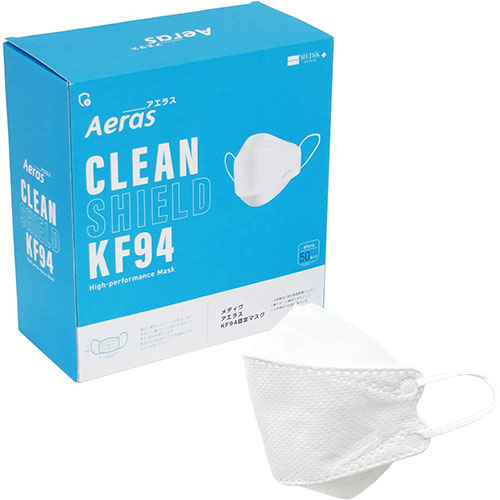 他サイト： 【納期目安:1週間】MEDIK 【送料無料】MCH-A153-50 KF94マスクAerasアエラスマスク立体3D・大人用50枚の商品画像