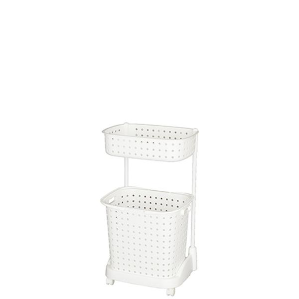 他サイト： タマハシ 【送料無料】4528302641029 「レクエア」ランドリーバスケット 2段 ホワイトの商品画像