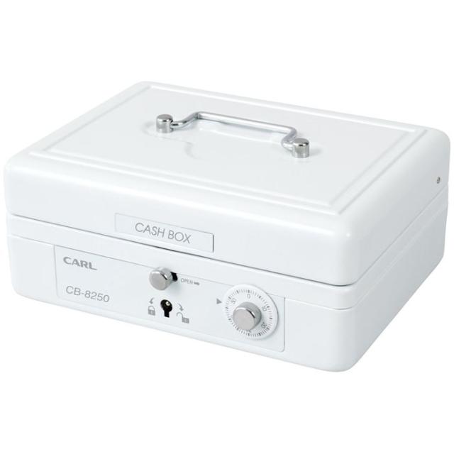 他サイト： カール事務器 【送料無料】4971760002589 キャッシュボックス ホワイト CB-8250-Wの商品画像