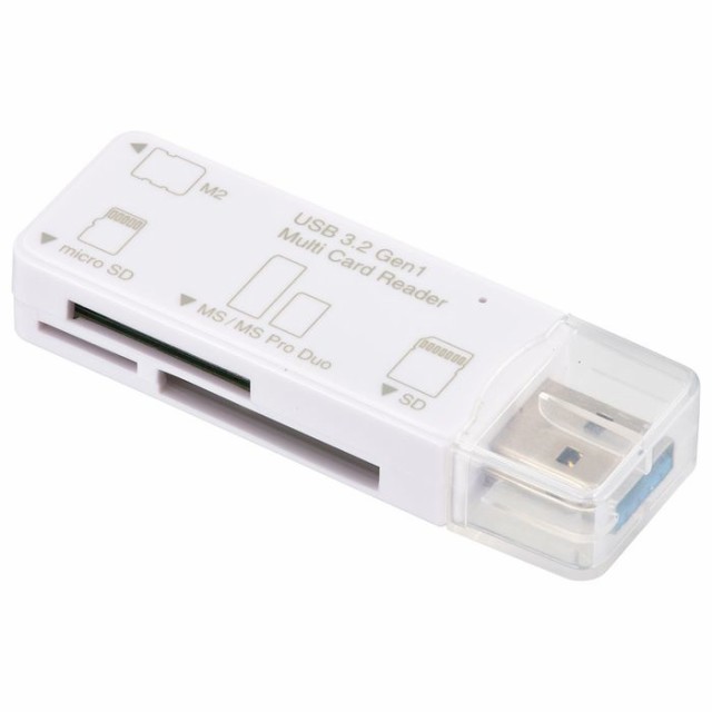 他サイト： オーム電機 【送料無料】PC-SCRWU303-W マルチカードリーダー 49メディア対応 USB3.2Gen1 ホワイト (Pの商品画像