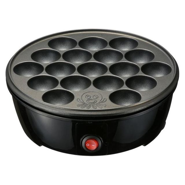 他サイト： たこやき器 フッ素樹脂加工プレート 18個焼き T65-AH-K ブラック オーム電機 COK-E-T65-AH-K【送料無料】の商品画像