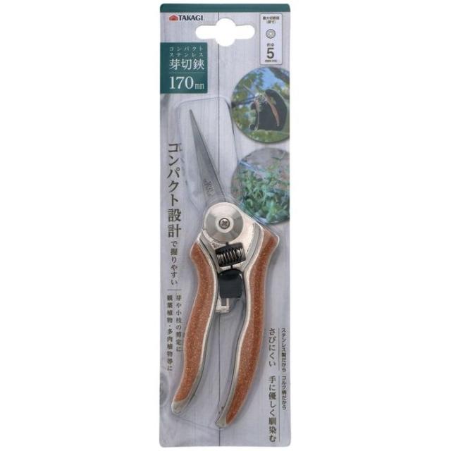 他サイト： TAKAGI コルク柄ステンレス芽切鋏 170mm 高儀 4907052710139【送料無料】 の商品画像