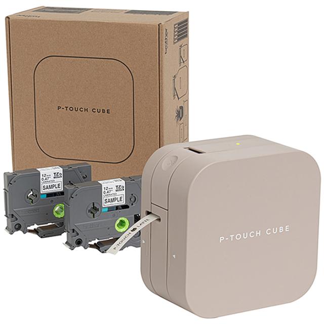 他サイト： ラベルライター 「ピータッチキューブ(P-TOUCH CUBE)」 スマートフォン接続専用モデル(ベージュ) ブラザー PT-Pの商品画像
