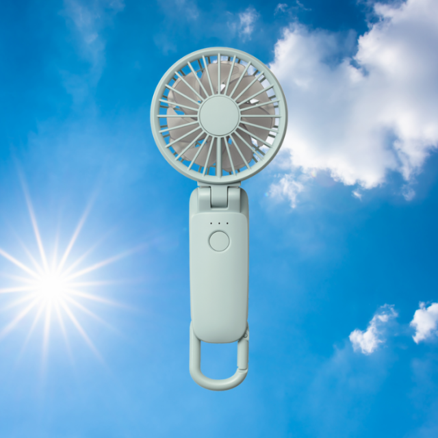 他サイト： リズム 【送料無料】9ZF040RH04 Silky Wind Mobile 3.2 ハンディ扇風機 二重反転ファン 大風量 アの商品画像