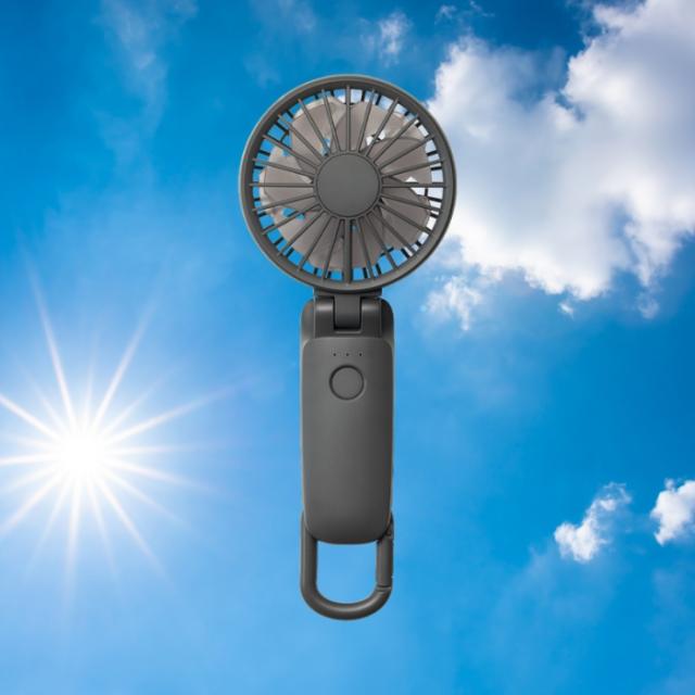 他サイト： リズム 【送料無料】9ZF040RH82 Silky Wind Mobile 3.2 ハンディ扇風機 二重反転ファン カラビナ付の商品画像
