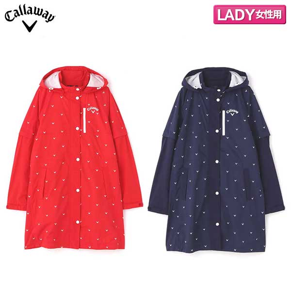 正規品 即日出荷 21年モデル レディース キャロウェイ ゴルフ ワンピース型 レインウェア レッド 100 ネイビー 1 Callaway 人気特価激安 Cerqualandi It
