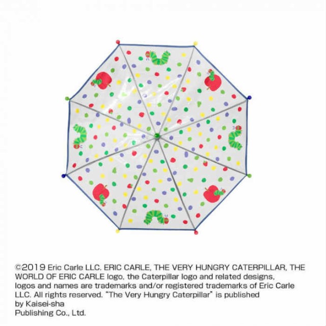 エリック カール はらぺこあおむし ビニール水玉 長傘 子供傘 Ec 213b