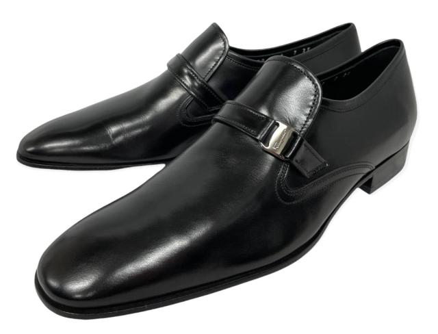 無料で入手 未使用 フェラガモ 靴 ヴァラ レザーシューズ 革靴 25ｃｍ ブラック 黒 7 ２e ビジネスシューズ ローファー レザー Ferragamo 別注限定モデル Triplex Ee