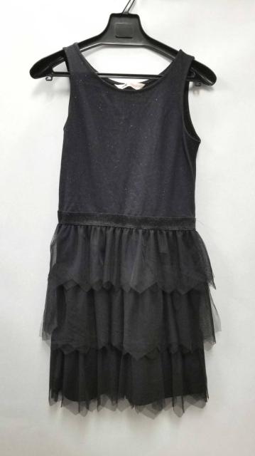 ｈ ｍ エイチアンドエム ワンピース キッズ チュール ブラック 中古 ドッキング 異素材 ｕｓ12 14 黒 タンクトップ 新作通販 ラメ