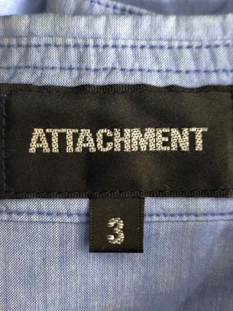ATTACHMENT(アタッチメント) 60/1 シャンブレーローン レギュラーシャツ L/S メンズ JPN：3 【中古】【ブランド古着バズ