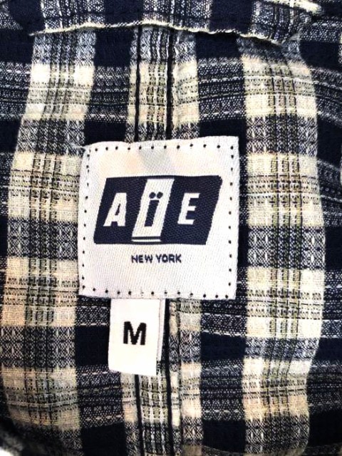 AiE(エーアイイー) チェックバンドカラーシャツジャケット メンズ JPN：M JPN：M【中古】【ブランド古着バズストア】の通販はau