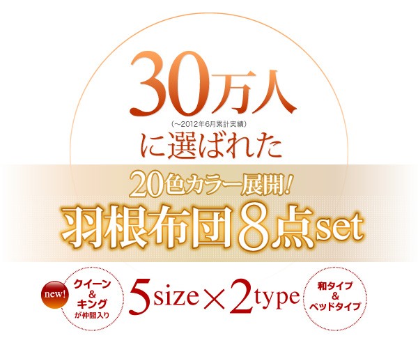 カラー羽根布団セット
