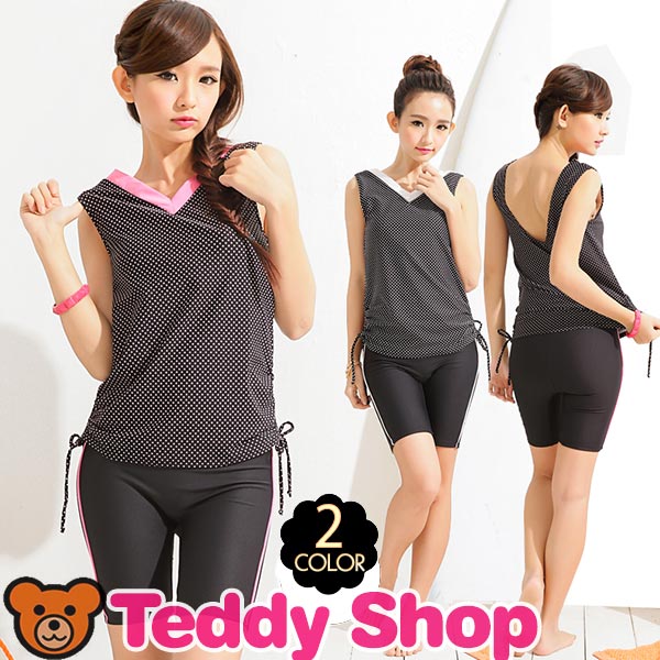 即納 送料無料フィットネス水着レディース水着ビキニ セパレート2点セット ショートパンツ水着タンキニ水着体型カバー水着激安スイムの通販はwowma ワウマ Teddyshop 年中無休発送 商品ロットナンバー