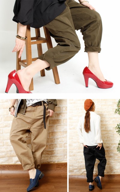 ロールアップサルエルパンツ