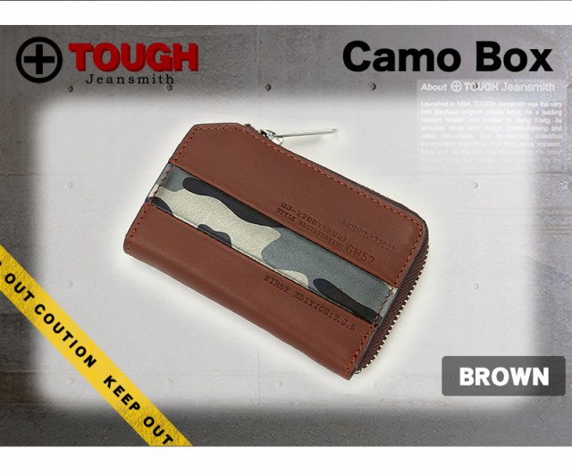 【キーケース】送料無料 TOUGH CamoBox キーケース 69052●カモボックス キーリング 定期入れ パスケース カモフラ タフ メンズ 6連 小物 レザー キーカバー メンズ 革 ブランド カードポケット プレゼント