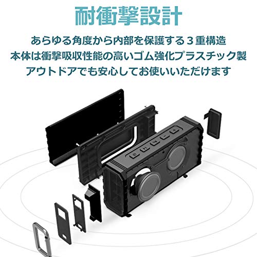 在庫有 40s Bluetooth スピーカー 防水 高音質 重低音 Sdカード 大音量 防塵 ポータブル ハンズフリー お風呂 ステレオ アウトドア 長時間 車 新品 Olsonesq Com