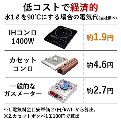 在庫一掃最安挑戦 山善 Ihコンロ Ihクッキングヒーター 卓上 Ih調理器 高火力 1400w 火力調整6段階 保温 マグネットプラグ仕様 ブラック Yen S140 B メ 人気トレンド Portal Bngltd Com