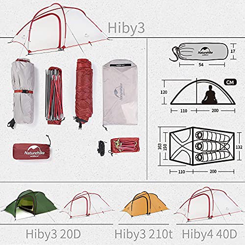 最新作大人気 Naturehike Hiby3 2-3人用/Hiby4 4人用キャンプ テント