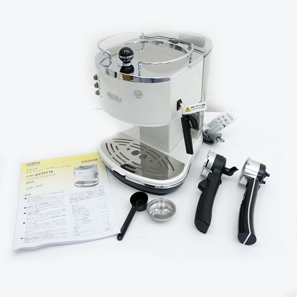 DeLonghi / デロンギ ◆エスプレッソ・カプチーノ メーカー ホワイト ECO310W 家電【中古】 【】【同梱】