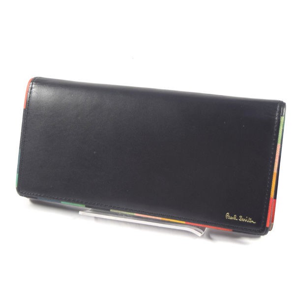 Paul Smith / ポールスミス ■二つ折り長財布 レザー ブラック ブランド【財布/サイフ/ウォレット/wallet/コイン】 【中古】