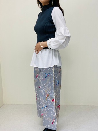 ジナルプリ バードプリントワイドパンツ フルレングスパンツの通販はau Pay マーケット ロシナンテ オンライン 商品ロットナンバー レディースアパレル ボトムス ントに