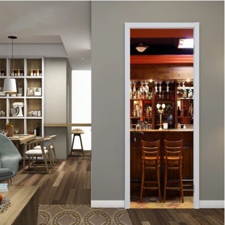 激安ブランド ワインキャビネット 3d壁紙 おしゃれ ステッカー ドアステッカー 壁画 Wcm129 日用品 ｄｉｙ用品 リフォーム用品 壁紙シート 保存版 Alimamiy Ru