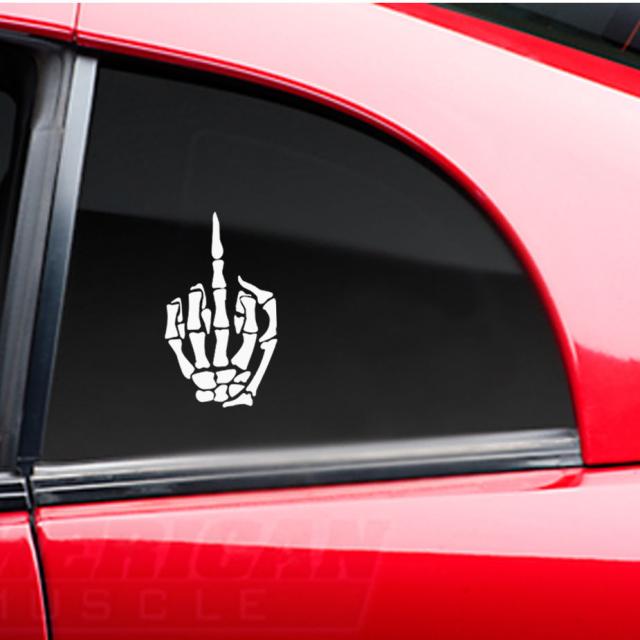 ユニークなスケルトン中指ステッカー車の反射ステッカーの通販はau Pay マーケット キキ屋 商品ロットナンバー