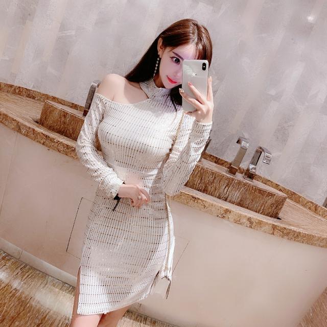 国内正規品 オフショルダーグリッターワンピース おしゃれ Carlavista Com