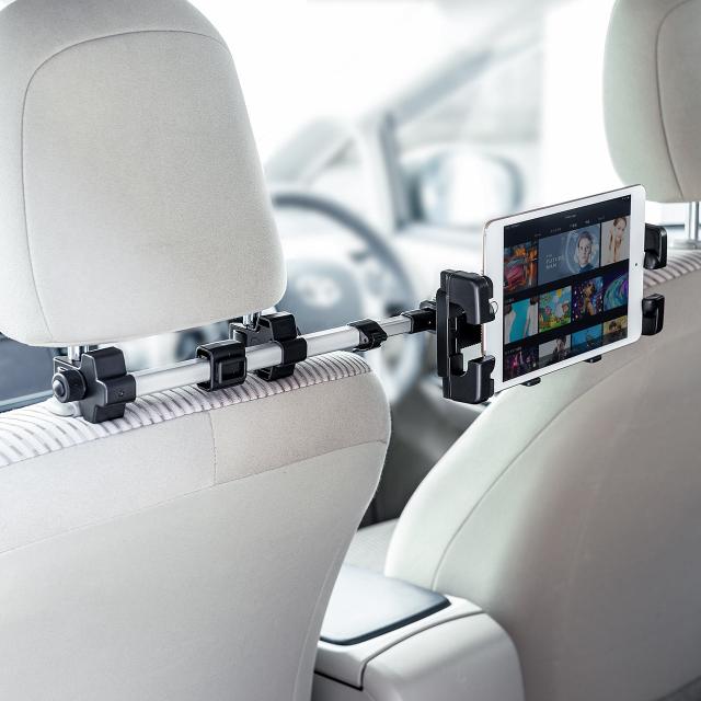 Switch 車載ホルダー ヘッドレスト固定式 アーム伸縮タイプ 後部座席用 8インチタブレット対応 0 Car084