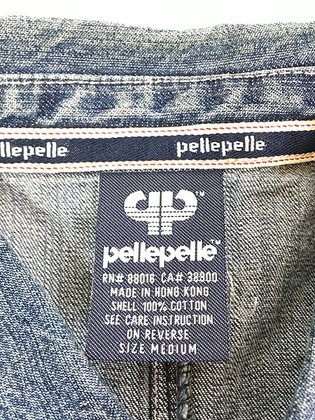 古着 90s pelle pelle ペレペレ BIG ロゴ パッチワーク デニム カバーオール ジャケット M 古着の通販はau PAY