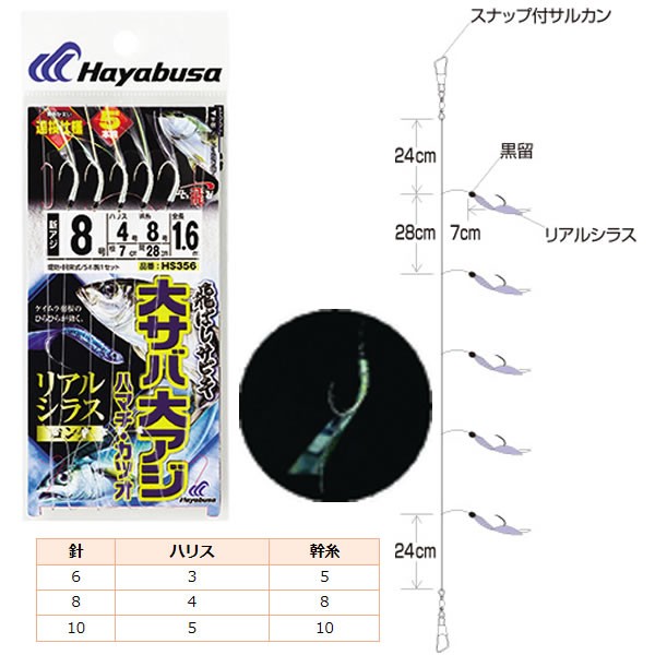 ハヤブサ 飛ばし 大サバ 大アジ リアルシラスロング5本 Hs356 サビキ 仕掛け の通販はau Pay マーケット フィッシング遊web店 商品ロットナンバー