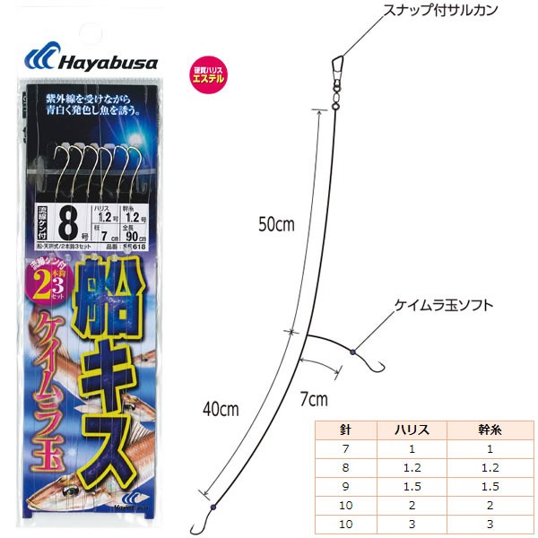 ハヤブサ 船キス ケイムラ玉 2本鈎3セット Se618 通販 Au Pay マーケット