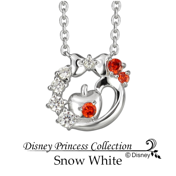 柔らかい ディズニープリンセス 白雪姫 シルバーネックレス りんご 毒りんご リボン ペンダント レッド 赤 シルバー Disney 公式 速達メール便送料無料 Carlavista Com