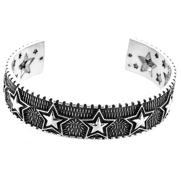 スター バングル ネイティブ 現金特価 星 ブレスレット 腕輪 シルバーアクセサリー シルバー925 メンズ 銀 レディース