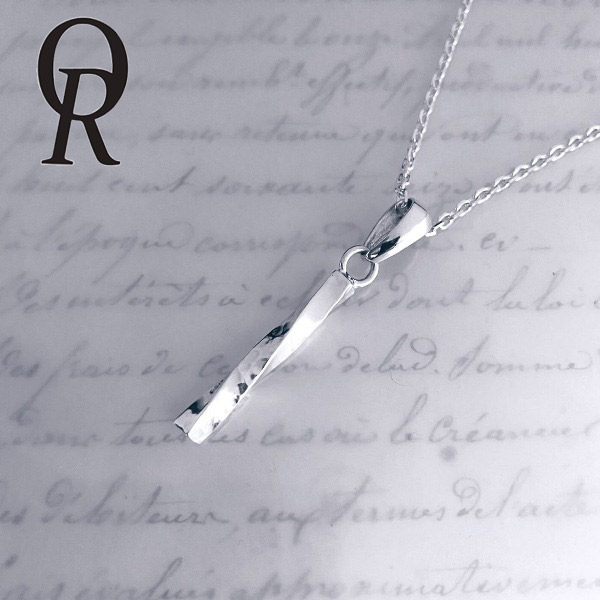 アウトレット送料無料 Quiet Room シンプル ツイスト シルバー ネックレス チェーン付き メンズ レディース シンプル シルバーネックレス ペンダント シルバー 爆売り Ymcuae Com