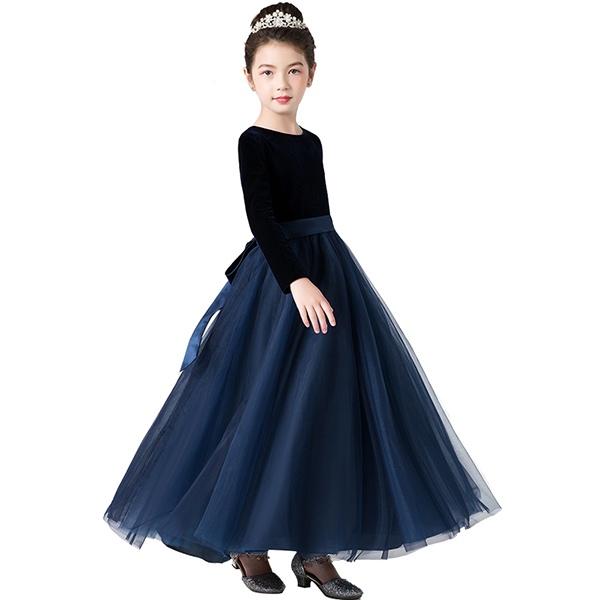 超激安 春 子供 冬 ロングドレス 秋 高級豪華ドレス プリンセスドレス 長袖 誕生日プレゼント ワンピース 結婚式 七五三 子供ドレス 期間限定 30 Off