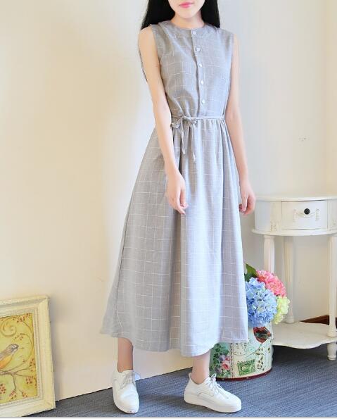 ロングドレス ギャザーワンピ チュニックワンピ前開きチェック柄ナチュラル系シャツワンピ綿麻マキシ丈ワンピース フレア ノースリーブ 8の通販はau Pay マーケット Hhcストア 商品ロットナンバー