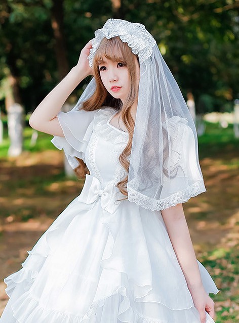 フリル 透け感 ベールのみ ロリータ 白ロリ ホワイトブラック花嫁ベール 黒ロリ レースの通販はau Pay マーケット Hhcストア 商品ロットナンバー